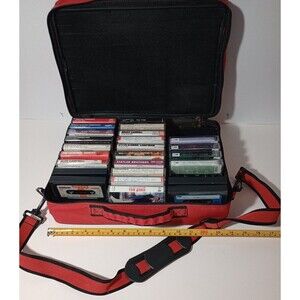 Vintage Audio Cassette Lot of 25 w/ BMI Case/Bag- Christian Gospel, Elvis